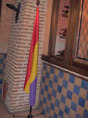 Drapeau républicaine dans le restaurant